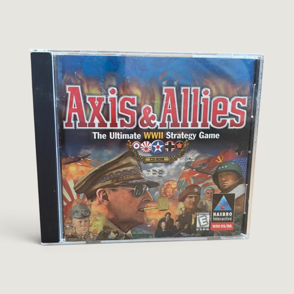 Axis & Allies Ultimate WWII Strategy Game PC CD-ROM 1998 Hasbro 99031 Vintage